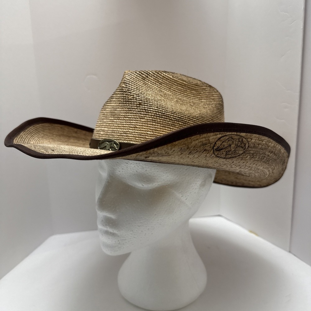 Resistol Duck Commander Straw Cowboy Hat S Genuine Mexican Palm Western USA Made